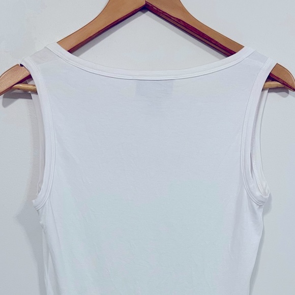 St. John Gold and Black Embellished Flower White Tanktop S - Picture 5 of 11